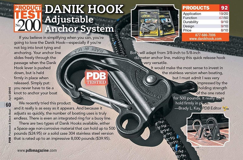 Danik Hook Composite Adjustable Anchor Hook (Made in USA) â€“ Quick-Release, Knotless Marine Anchor System for Boats, Personal Watercraft & Outdoor Use â€“ Holds up to 500 lb (Line Not Included) - Image 4